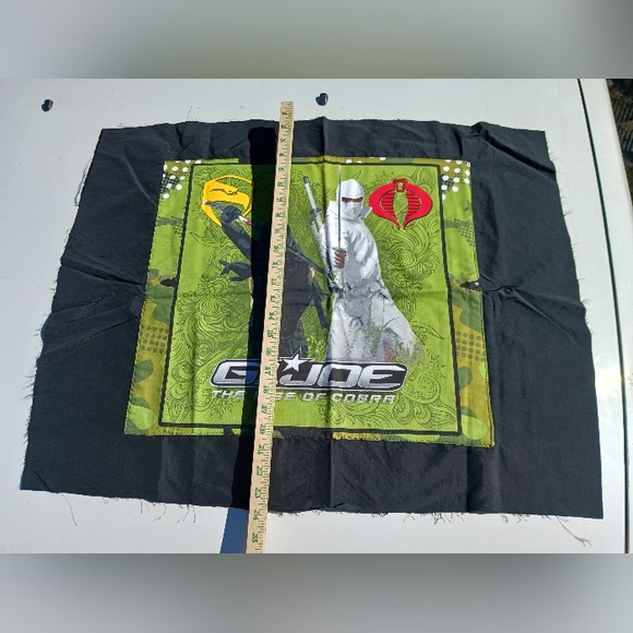 Quilt,Pillow Blocks Orphans & Uncut Sheet /2009 Hasbro GI Joe ,Snake Eyes - Picture 4 of 13